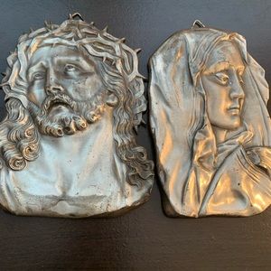 Goldschneider Wall Plaques Jesus and Mary